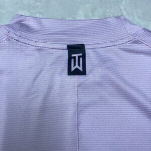 Nike Tiger Woods Shirt Men‎ 2XL Dri-FIT Purple Stripe Mock Neck Golf BQ6724-543